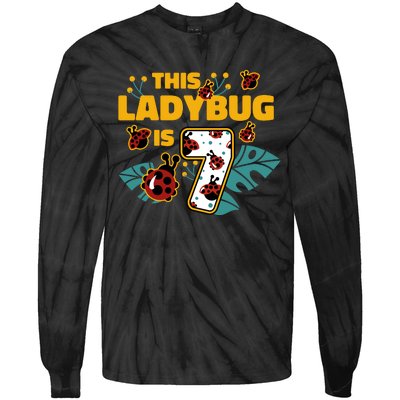 This Ladybug Is 7 Cute Gift Tie-Dye Long Sleeve Shirt