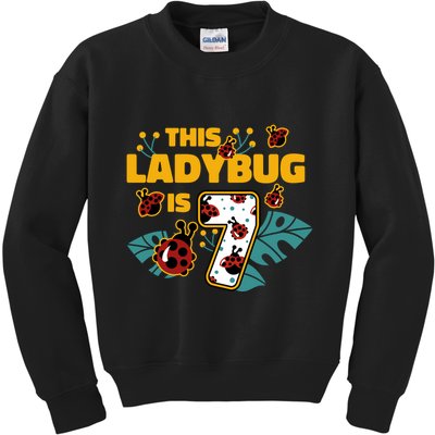 This Ladybug Is 7 Cute Gift Kids Sweatshirt