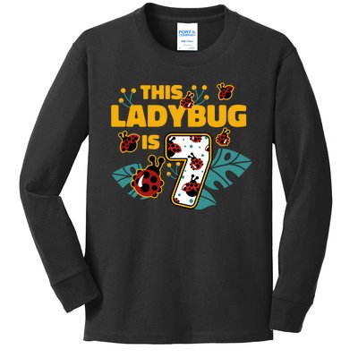 This Ladybug Is 7 Cute Gift Kids Long Sleeve Shirt