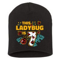 This Ladybug Is 7 Cute Gift Short Acrylic Beanie