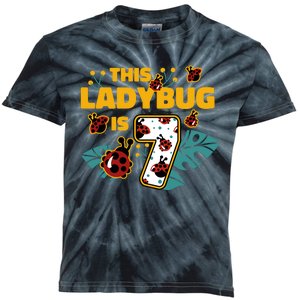 This Ladybug Is 7 Cute Gift Kids Tie-Dye T-Shirt