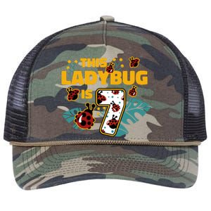 This Ladybug Is 7 Cute Gift Retro Rope Trucker Hat Cap