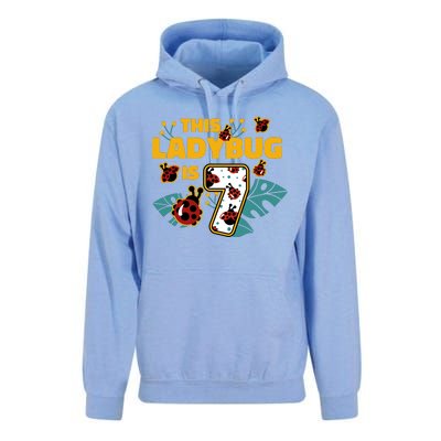 This Ladybug Is 7 Cute Gift Unisex Surf Hoodie