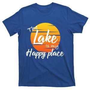 The Lake Is My Happy Place Beach Vacation Quote Gift T-Shirt