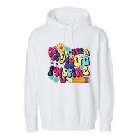 Teach Love Inspire Teacher Life Teacher Back To School Motivation For Teacher Garment-Dyed Fleece Hoodie