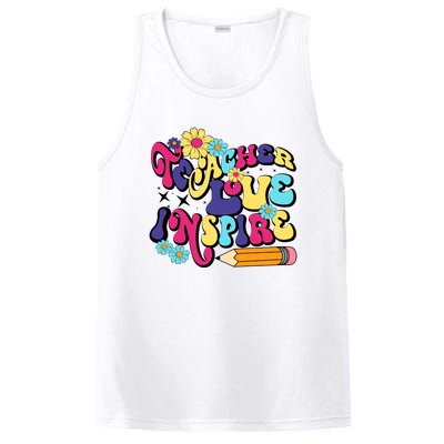 Teach Love Inspire Teacher Life Teacher Back To School Motivation For Teacher PosiCharge Competitor Tank