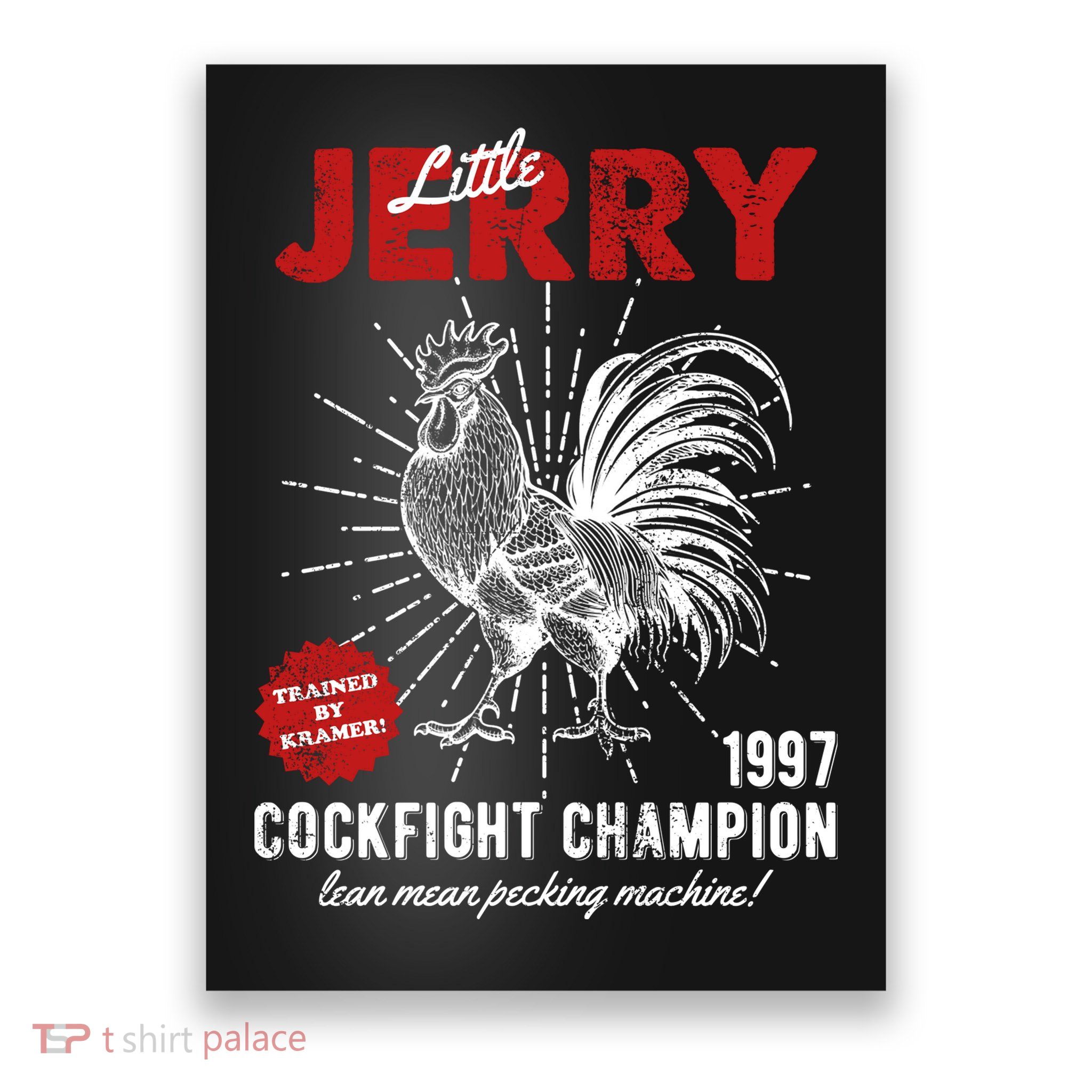 The Little Jerry Cockfight Champion Vintage Poster