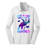 Turtle Lover Just A Girl Who Loves Turtles Turtle Watercolor Sea Ocean Silk Touch Performance Long Sleeve Polo