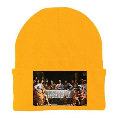 The Lord Jesus Christ With 12 Apostles On The Lords Supper Knit Cap Winter Beanie