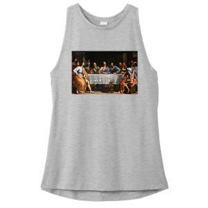 The Lord Jesus Christ With 12 Apostles On The Lords Supper Ladies PosiCharge Tri-Blend Wicking Tank