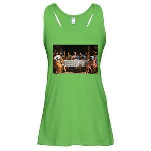 The Lord Jesus Christ With 12 Apostles On The Lords Supper Ladies Essential Flowy Tank