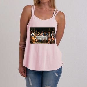 The Lord Jesus Christ With 12 Apostles On The Lords Supper Women's Strappy Tank