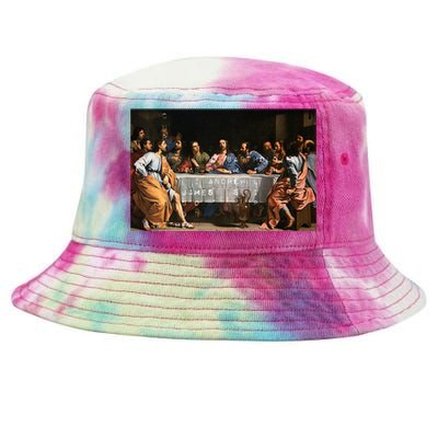 The Lord Jesus Christ With 12 Apostles On The Lords Supper Tie-Dyed Bucket Hat