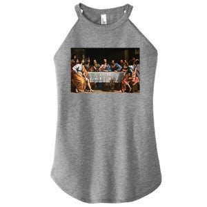 The Lord Jesus Christ With 12 Apostles On The Lords Supper Women's Perfect Tri Rocker Tank