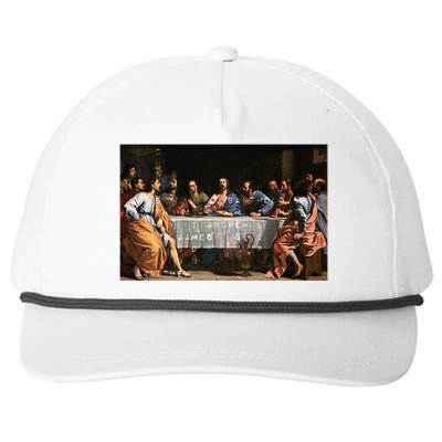 The Lord Jesus Christ With 12 Apostles On The Lords Supper Snapback Five-Panel Rope Hat