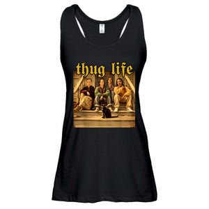 Thug Life Kamala Harris 2024 Feminist Vote Blue Election Ladies Essential Flowy Tank