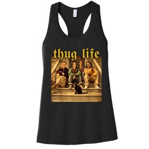 Thug Life Kamala Harris 2024 Feminist Vote Blue Election Women's Racerback Tank