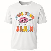 Teacher Life Kiss Your Brain Students Class Cooling Performance Crew T-Shirt