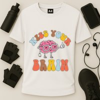 Teacher Life Kiss Your Brain Students Class Cooling Performance Crew T-Shirt