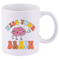 Teacher Life Kiss Your Brain Students Class 11oz C Handle Ceramic Mug