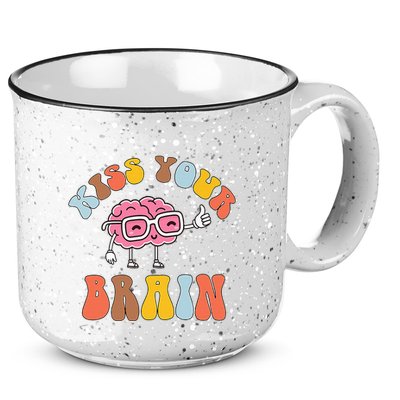 Teacher Life Kiss Your Brain Students Class 15oz Campfire Ceramic Mug