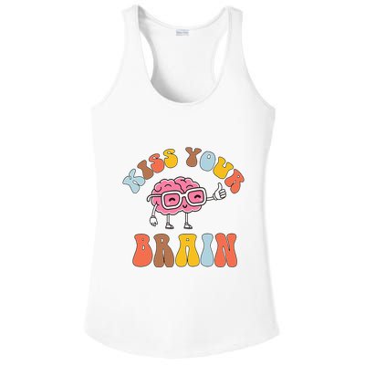 Teacher Life Kiss Your Brain Students Class Ladies PosiCharge Competitor Racerback Tank