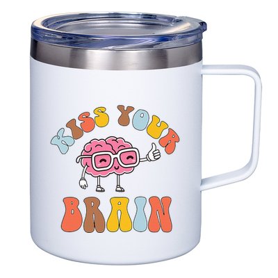 Teacher Life Kiss Your Brain Students Class 12oz Stainless Steel Coffee Mug