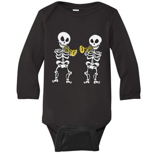 Trumpet Lover Kids Marching Band Jazz Music Trumpet Baby Long Sleeve Bodysuit