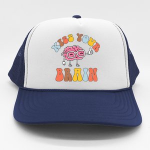 Teacher Life Kiss Your Brain Students Class Cute Funny Trucker Hat