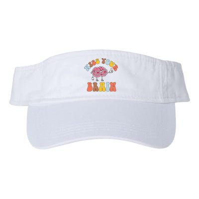 Teacher Life Kiss Your Brain Students Class Cute Funny Valucap Bio-Washed Visor