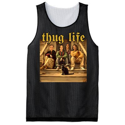 Thug Life Kamala Harris 2024 Feminist Vote Blue Election Mesh Reversible Basketball Jersey Tank