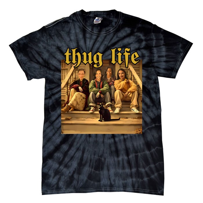 Thug Life Kamala Harris 2024 Feminist Vote Blue Election Tie-Dye T-Shirt