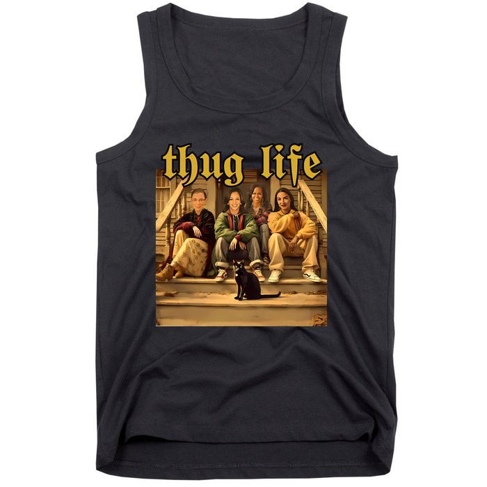 Thug Life Kamala Harris 2024 Feminist Vote Blue Election Tank Top