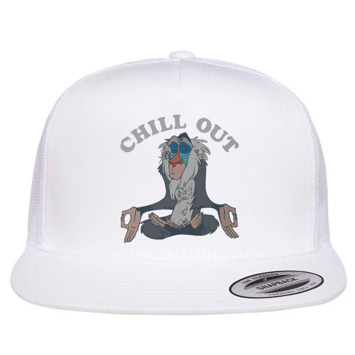 The Lion King Rafiki Vintage Chill Out Meditation Flat Bill Trucker Hat