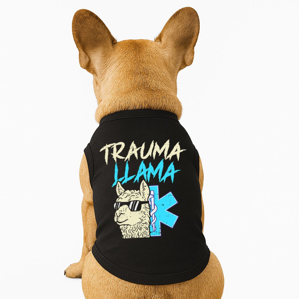 Trauma Llama K Funny Alpaca Llama Snake Doggie Tank