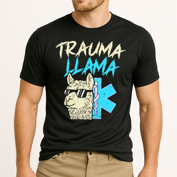 Trauma Llama K Funny Alpaca Llama Snake Performance Shirt