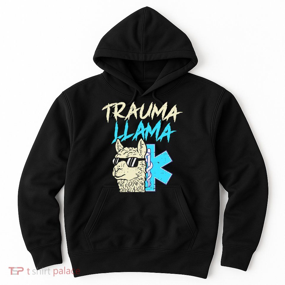 Trauma Llama K Funny Alpaca Llama Snake Hoodie
