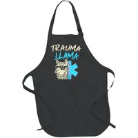 Trauma Llama K Funny Alpaca Llama Snake Full-Length Apron With Pockets