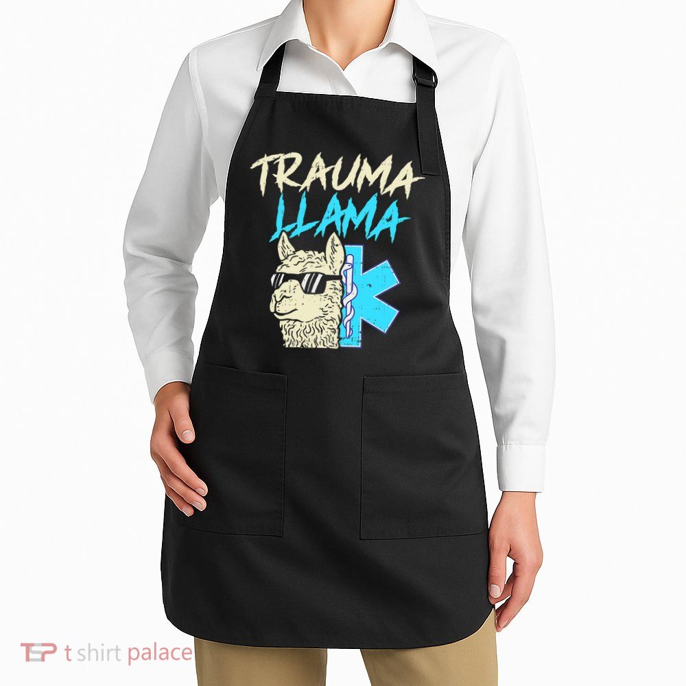 Trauma Llama K Funny Alpaca Llama Snake Apron
