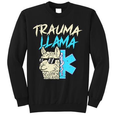 Trauma Llama K Funny Alpaca Llama Snake Sweatshirt
