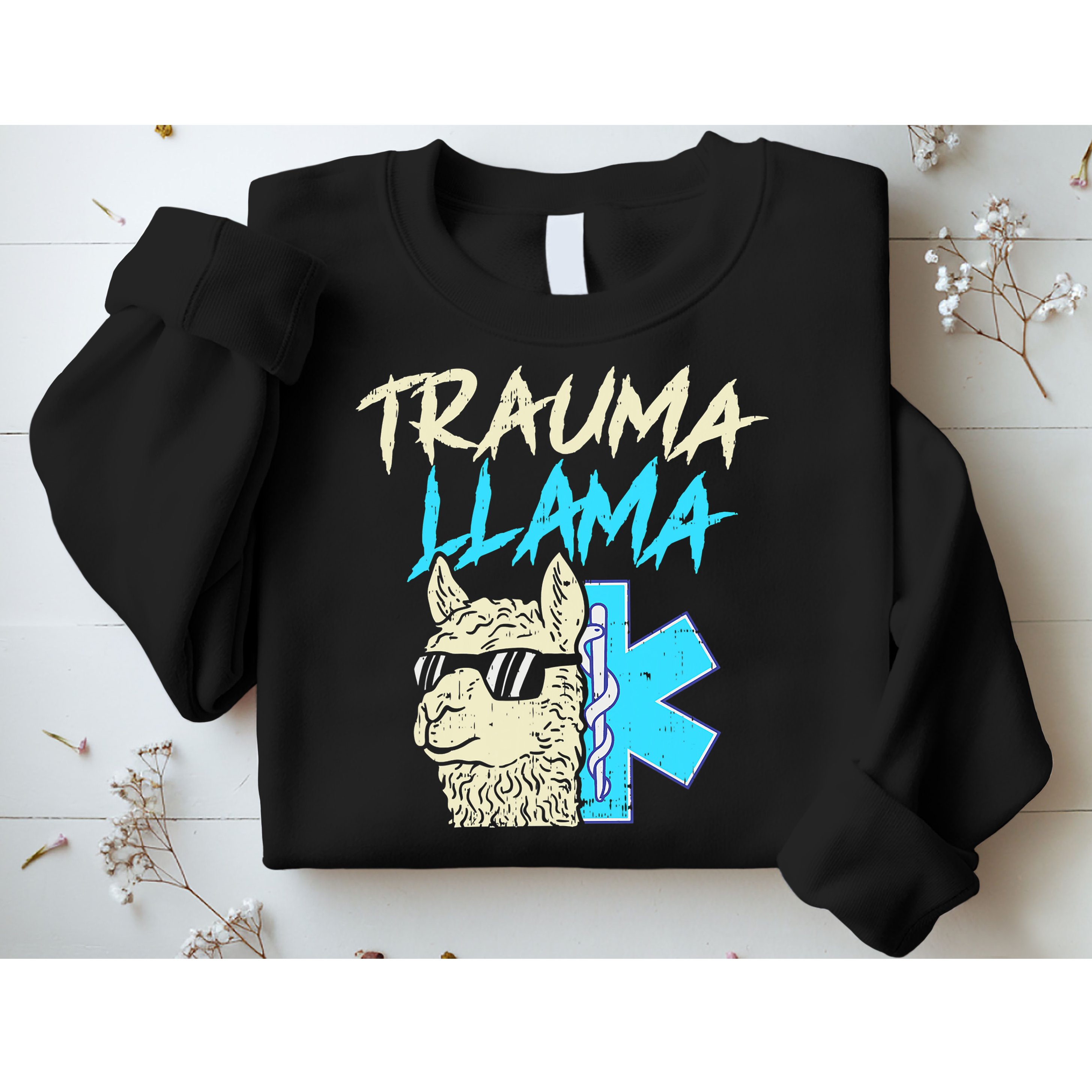 Trauma Llama K Funny Alpaca Llama Snake Sweatshirt