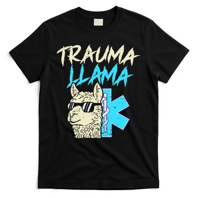 Trauma Llama K Funny Alpaca Llama Snake T-Shirt