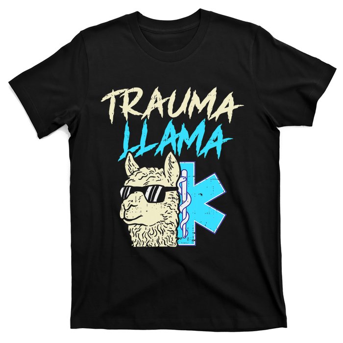 Trauma Llama K Funny Alpaca Llama Snake T-Shirt