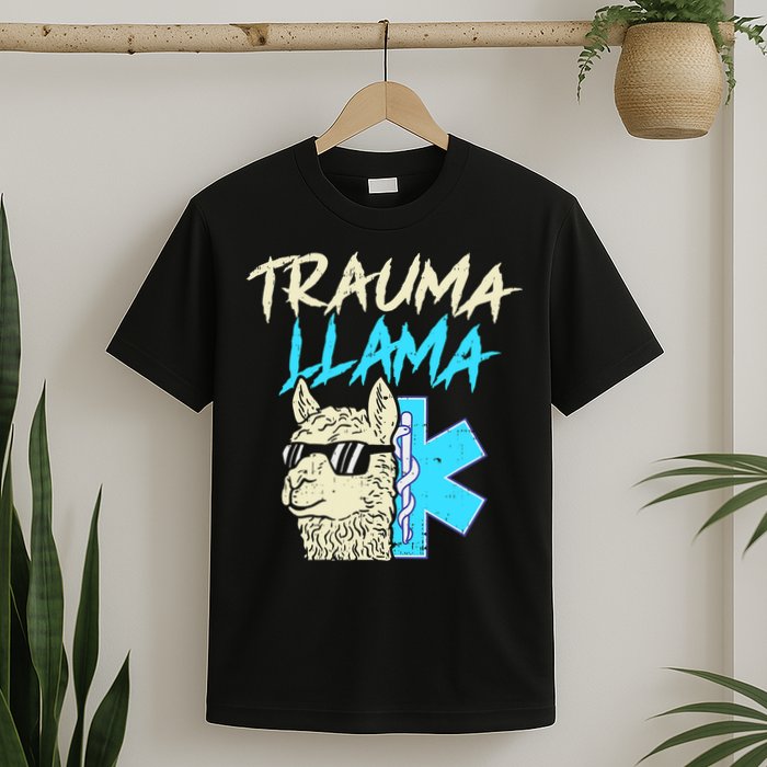 Trauma Llama K Funny Alpaca Llama Snake T-Shirt