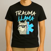 Trauma Llama K Funny Alpaca Llama Snake T-Shirt