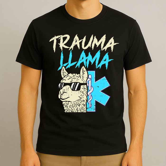 Trauma Llama K Funny Alpaca Llama Snake T-Shirt