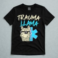 Trauma Llama K Funny Alpaca Llama Snake T-Shirt