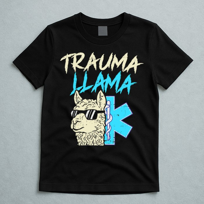 Trauma Llama K Funny Alpaca Llama Snake T-Shirt