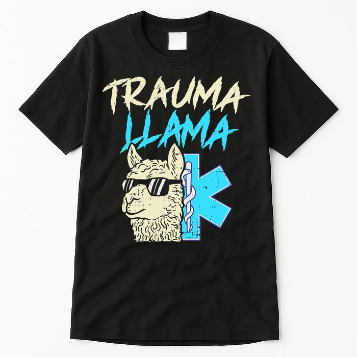 Trauma Llama K Funny Alpaca Llama Snake Tall T-Shirt