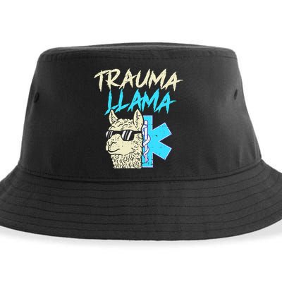 Trauma Llama K Funny Alpaca Llama Snake Sustainable Bucket Hat